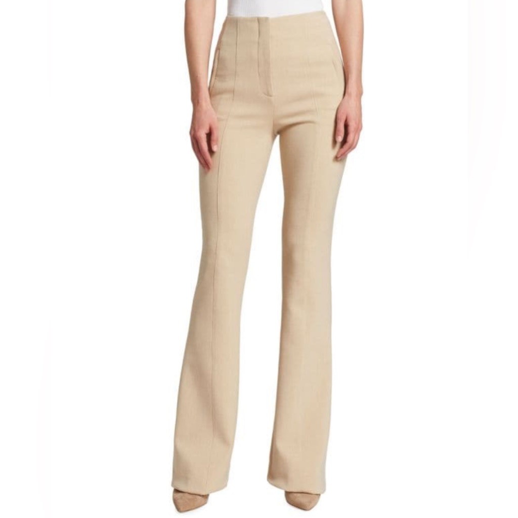 Veronica Beard Tan Boot Cut Pants